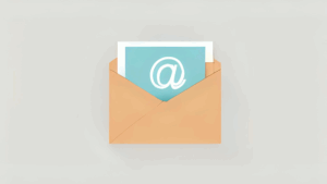 Żółta koperta koperta z niebieskim dokumentem ze znakiem "2" w środku i na szarym tle